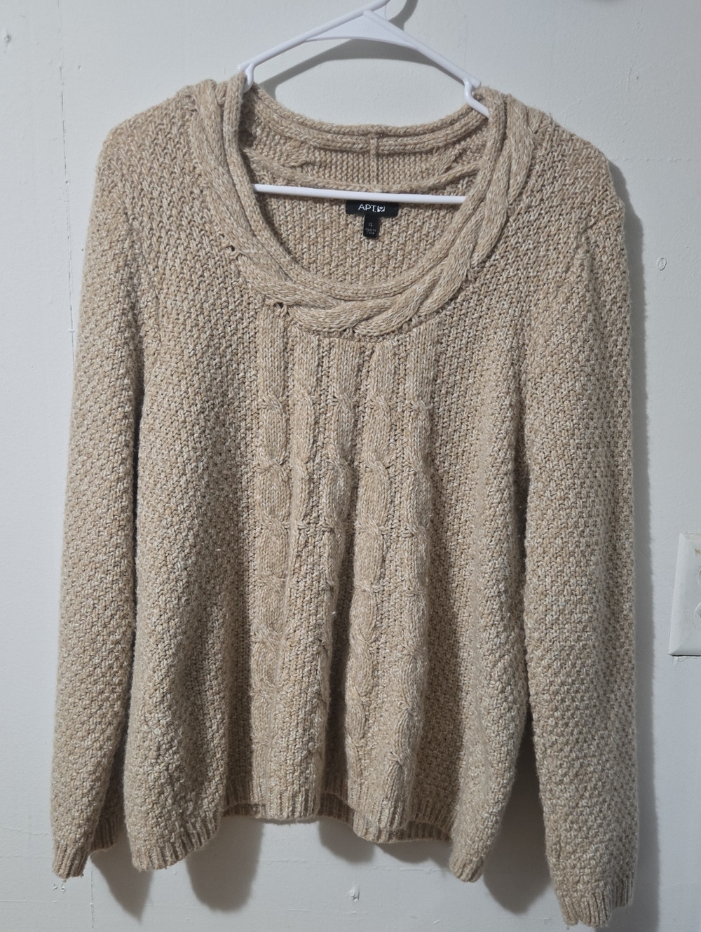 Apt. 9 Cream Cable-Knit Sweater
